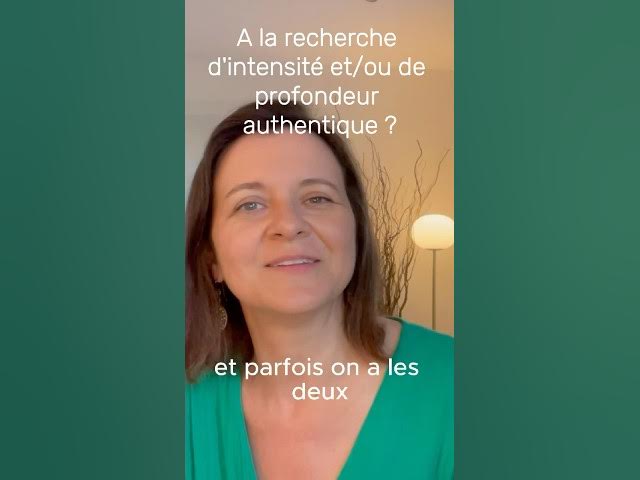 Intensité versus profondeur ?